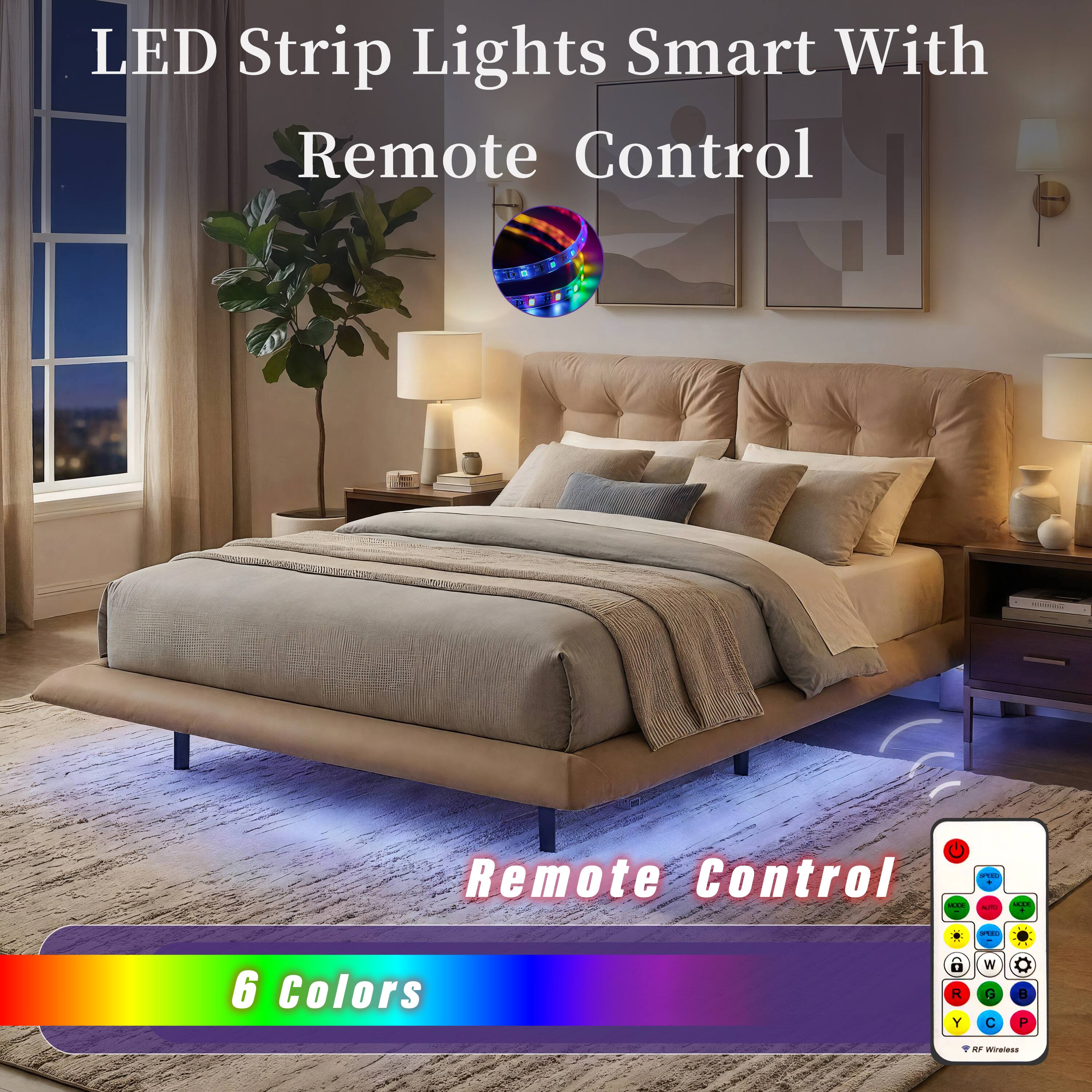 LED Strip Lights Smart With Remote Control

1 Remote Control

6 Colors

R Y W

RF Wireless
