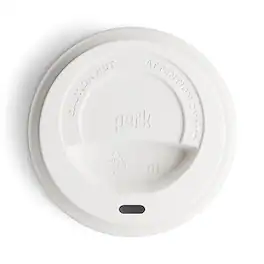 Perk - Plastic Hot Cup Lid, 10/12/16 Oz., 50/Pack - White