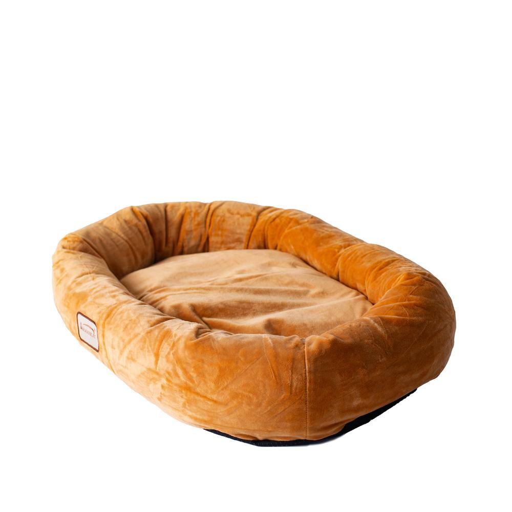 Alt View 2. Armarkat - Large Earth Brown Bolstered Pet Bed And Mat - Brown.