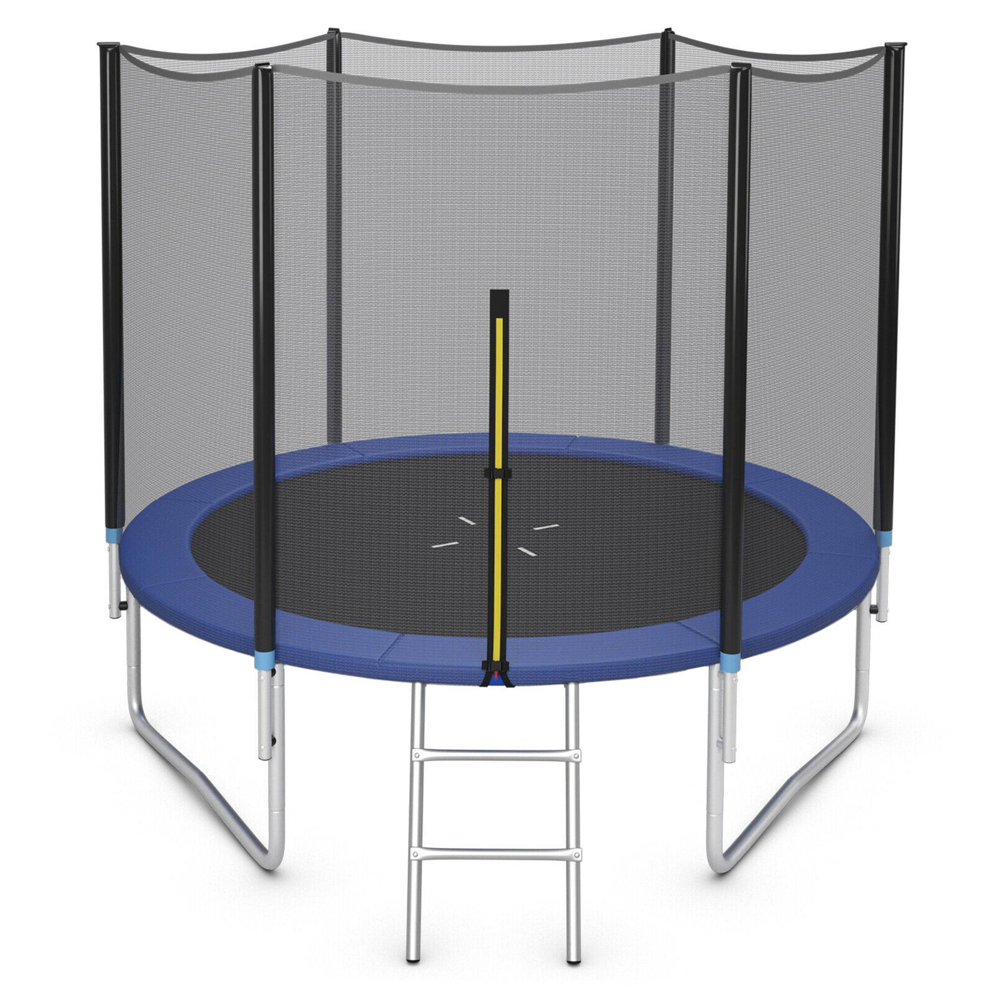 Alt View 8. Gymax - Gymax 10 FT Outdoor Trampoline Bounce Combo W/Safety Closure Net Ladder - Black.