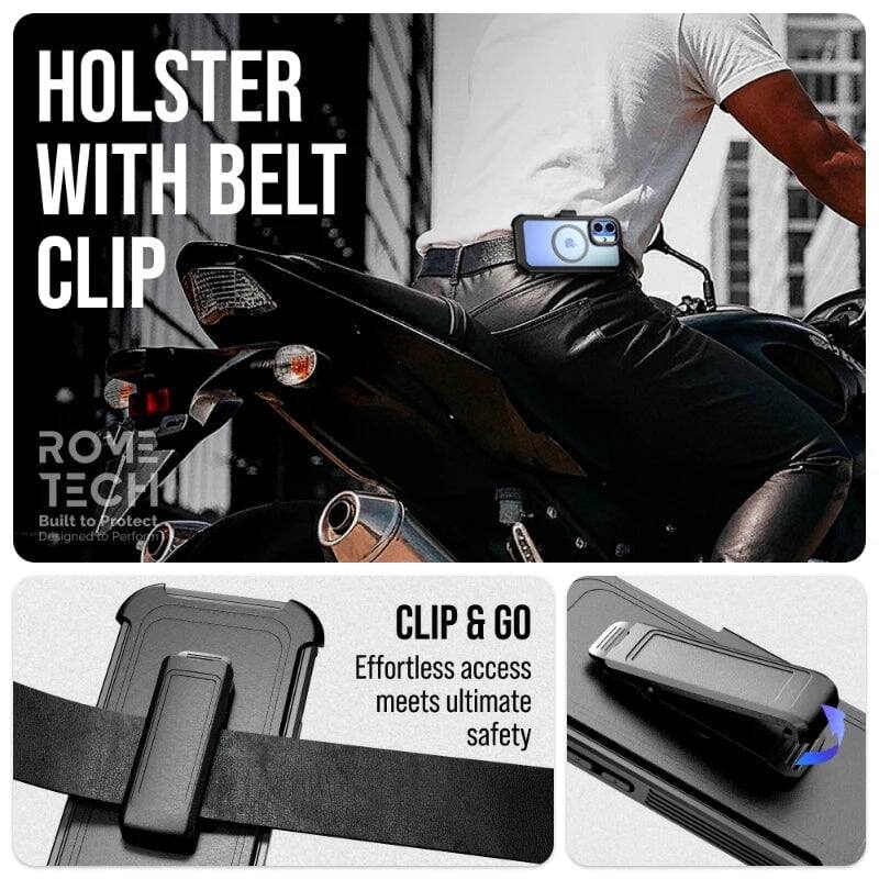 HOLSTER WITH BELT CLIP

ROVE TECH
Built to Protect
Designed to Perform

CLIP & GO
Effortless access meets ultimate safety