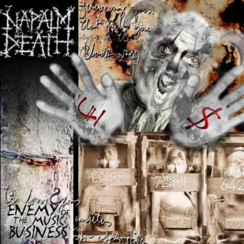 Sure, here is the corrected and grouped text:

---

**NAPALM DEATH**

**1343B**  
**72AF**  
**642**  
**642**

**ENEMY OF THE MUSIC BUSINESS**

---

**MATI joynve tlt y Yay jas dyor O DEAHH lol whe U**

---

**Loid Ce**  
**ENEMY OF THE MUSIC BUSINESS**

---

**nila F 72AF 642 642**