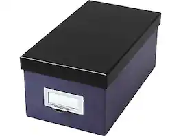 Oxford - Index Card File Box, 1000-Card Capacity, (406462) - Indigo/Black