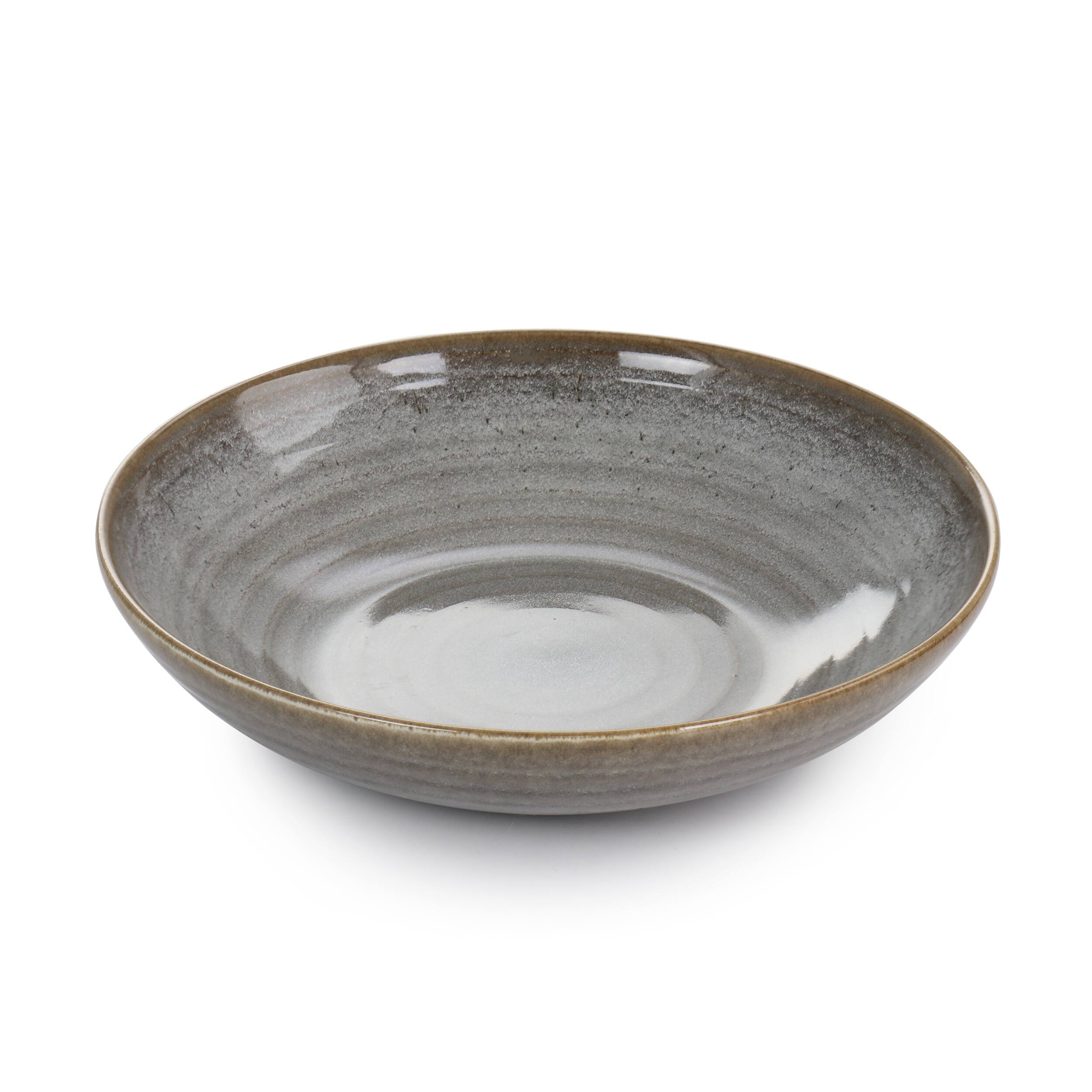 Alt View 3. Gibson - Gibson Elite 12 Piece Dreamweaver Round Earthenware Dinnerware Set in Gray - Gray.