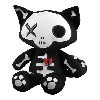 Front. Toynami - Emily the Strange 8 Inch Skele-Posse Plush | Miles - Black/White.