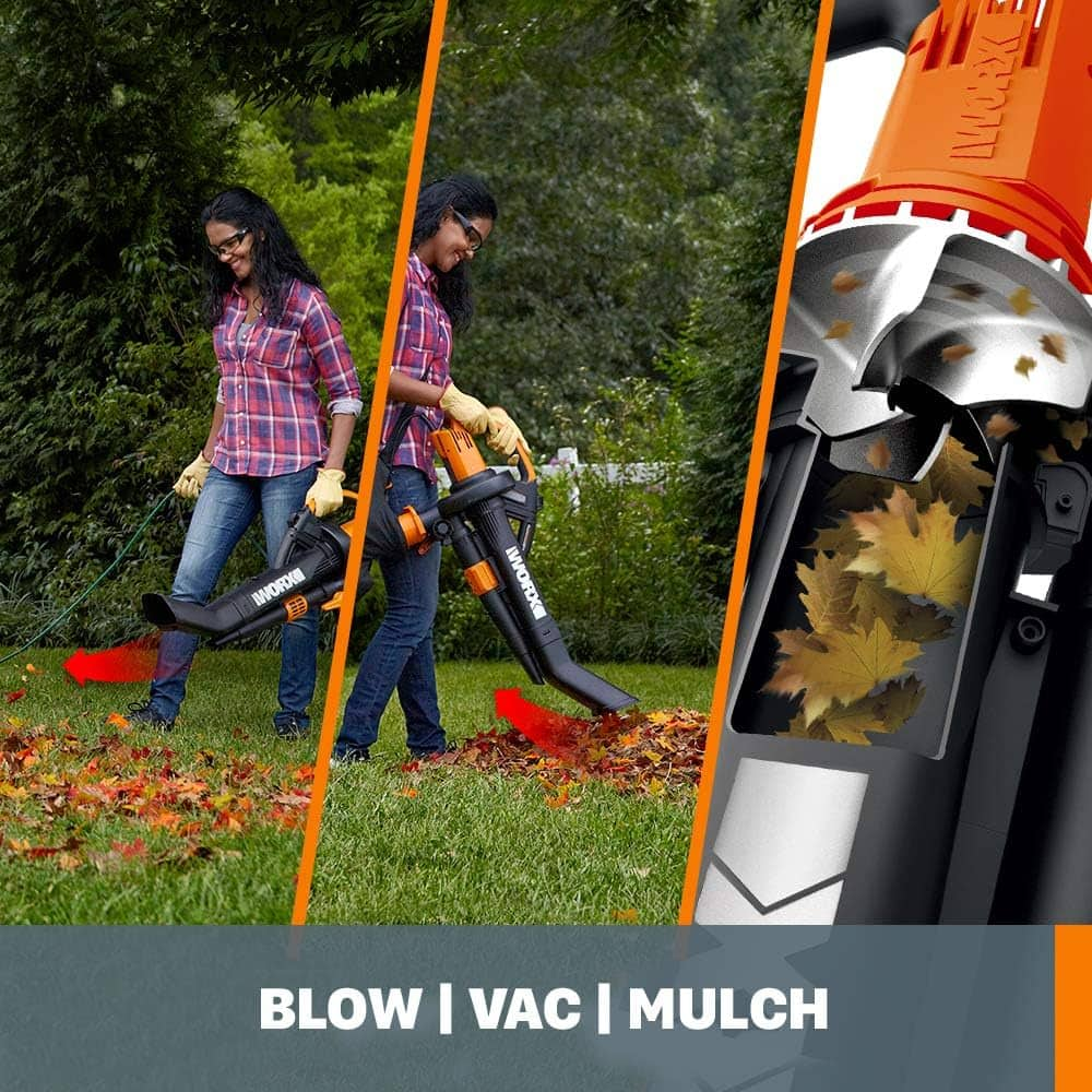 WORX – WG509 12 Amp TRIVAC 350CFM Corded Blower and Vaccum or Mulcher – Black Sansujyuku sansujyuku.com