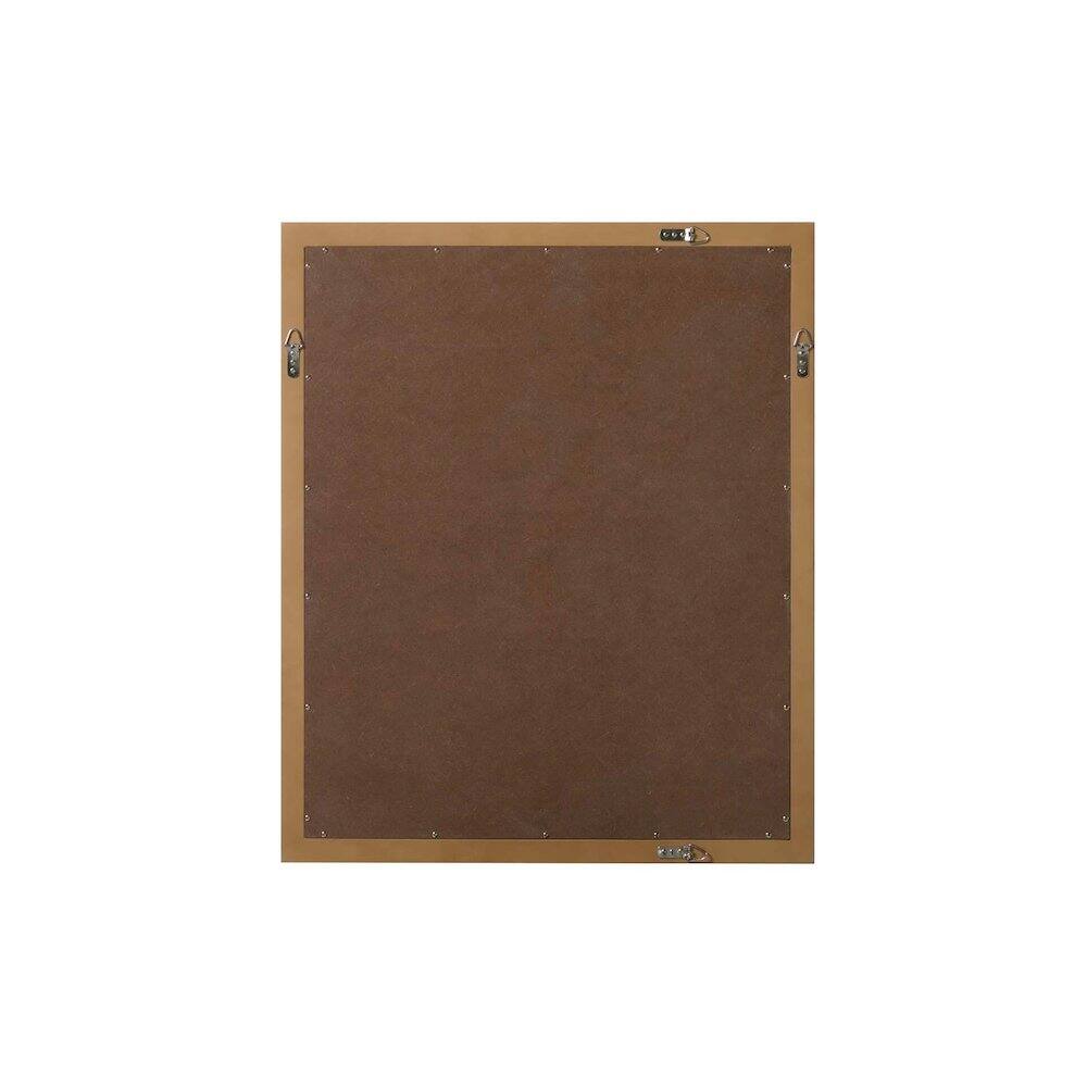 Angle. Elegant Kitchen and Bath - Noah Wooden Rectangle Mirror 30 x 36 in Linen Oak - Linen Oak.