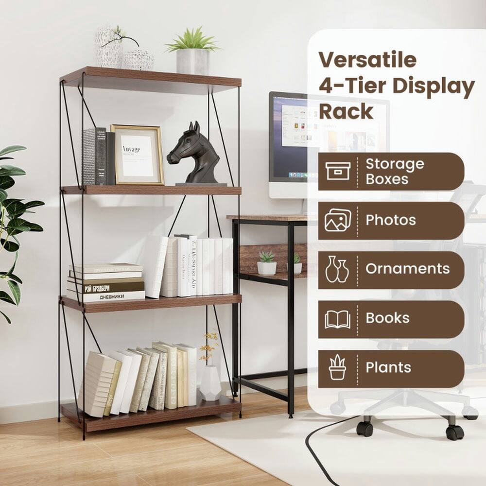 Versatile 4-Tier Display Rack Jilein

- Storage Boxes
- Photos
- Ornaments
- Books
- Plants