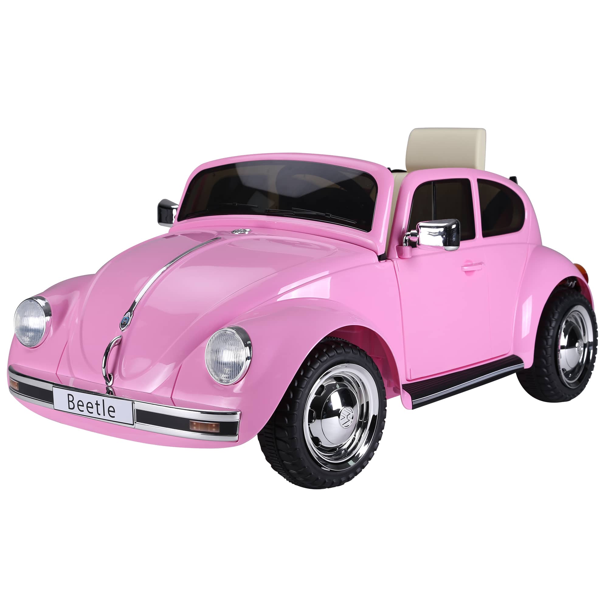 Front. Aosom - Licensed Volkswagen Beetle Electric Kids Ride-On Car 6V Battery Powered Toy with Remote, Music, Horn, MP3 for 3-6.