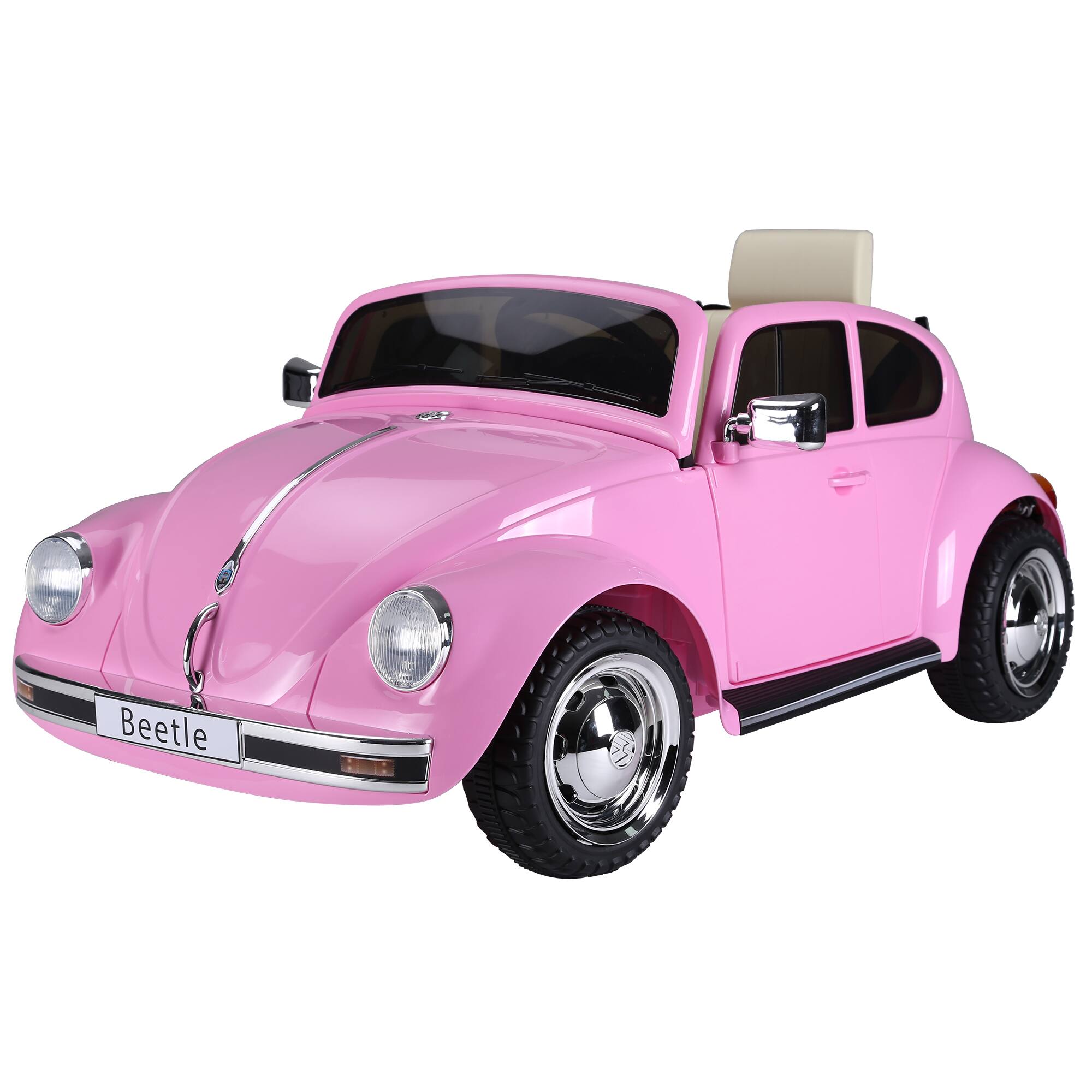 Front. Aosom - Licensed Volkswagen Beetle Electric Kids Ride-On Car 6V Battery Powered Toy with Remote, Music, Horn, MP3 for 3-6.