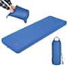 Front. Costway - Costway Folding Sleeping Pad, Self Inflating Camping Mattress with Carrying Bag Blue - Blue.