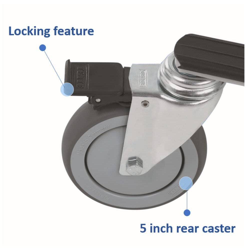Locking feature  
TA11E N7Q0 Germany  
Made in Germany  
5 inch rear caster  
EANE