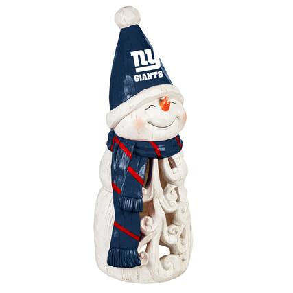 Front. Evergreen Enterprises - New York Giants 26" LED Snowman Garden Statue - White.
