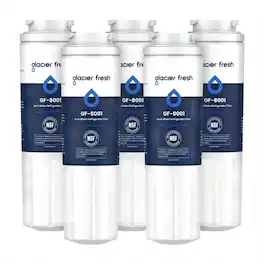 GLACIER FRESH - UKF8001 Compatible with Whirlpool Refrigerator Water Filter 4, EDR4RXD1, 5 Pack