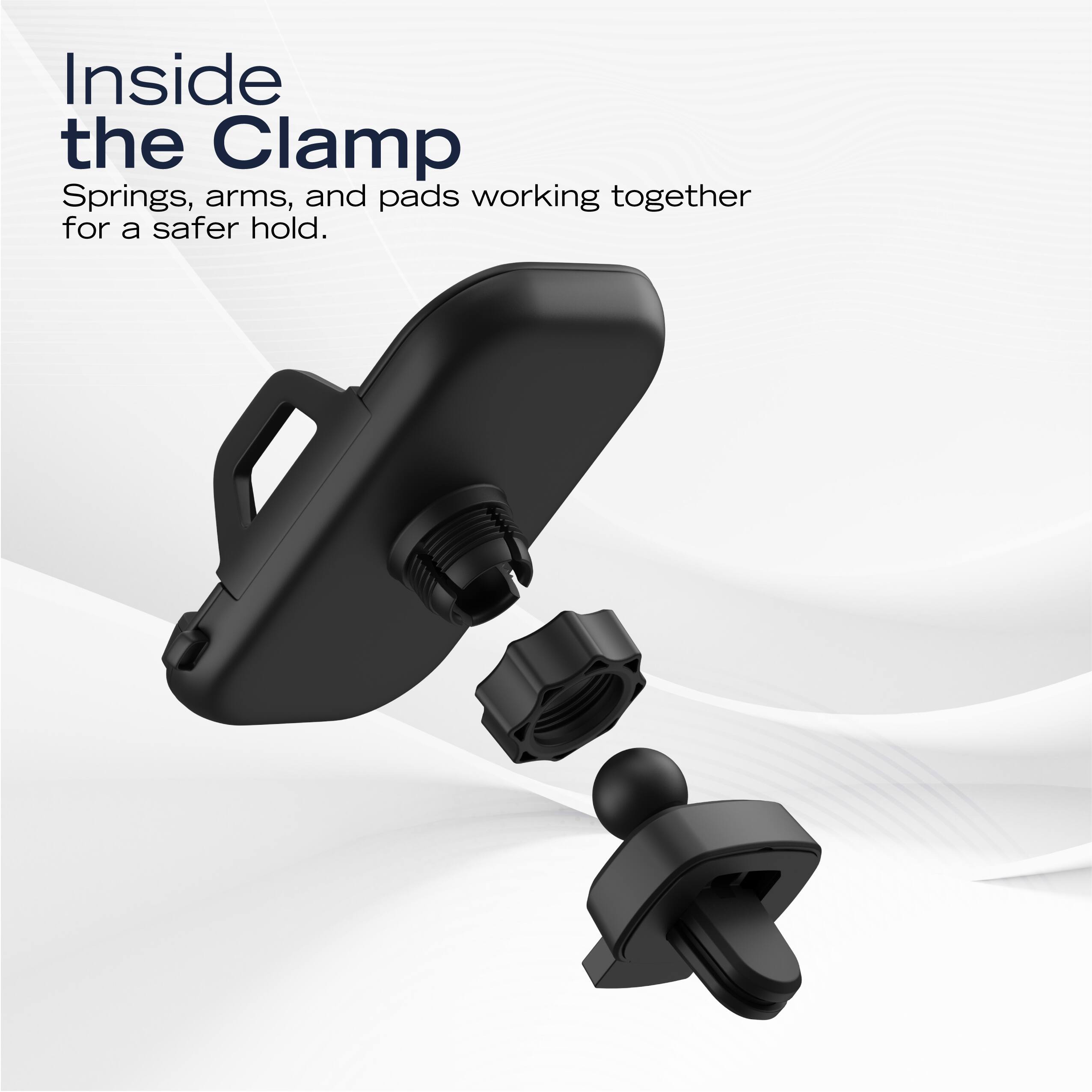 Inside the Clamp

Springs, arms, and pads working together for a safer hold.