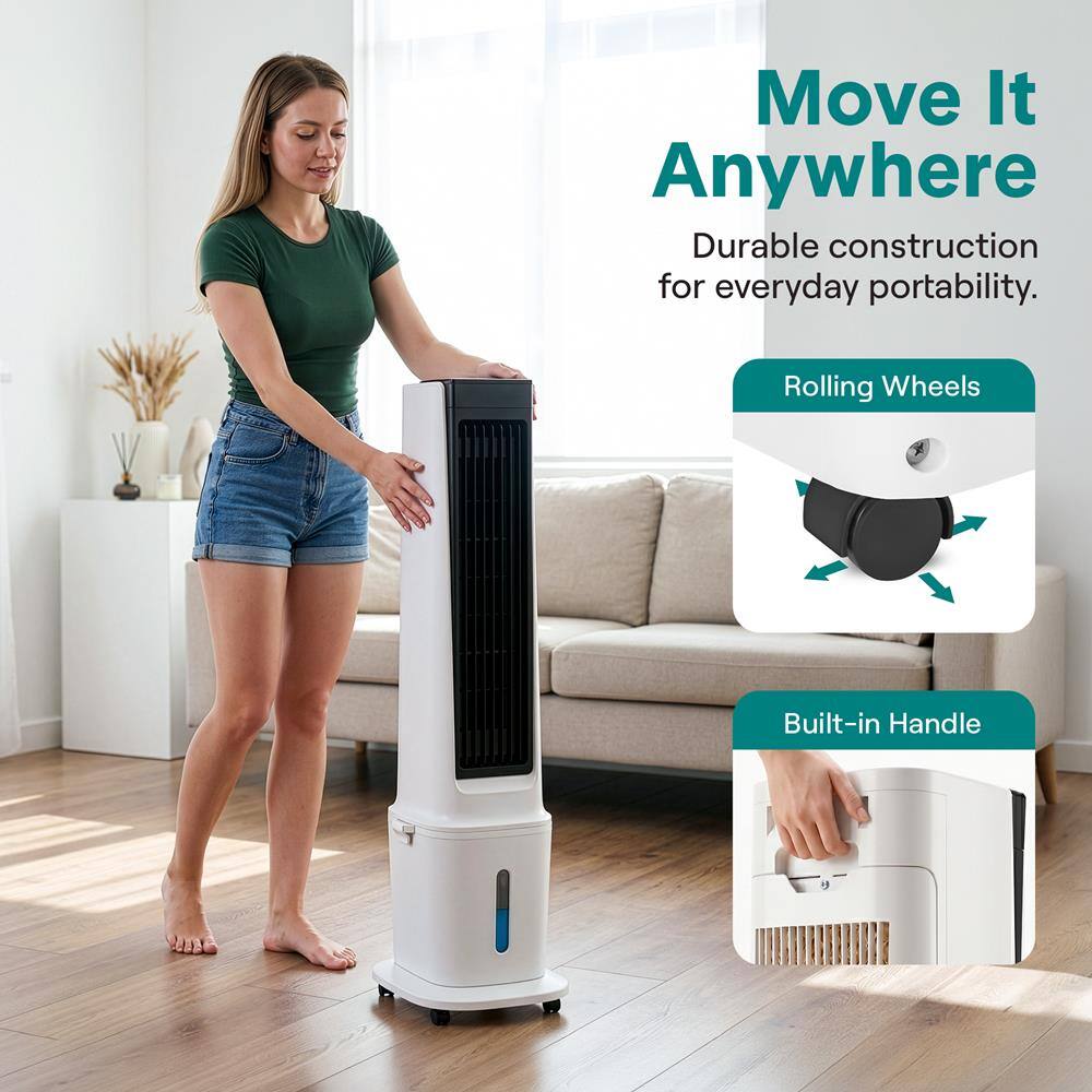 Move It Anywhere  
Durable construction for everyday portability.  
Rolling Wheels  
Built-in Handle