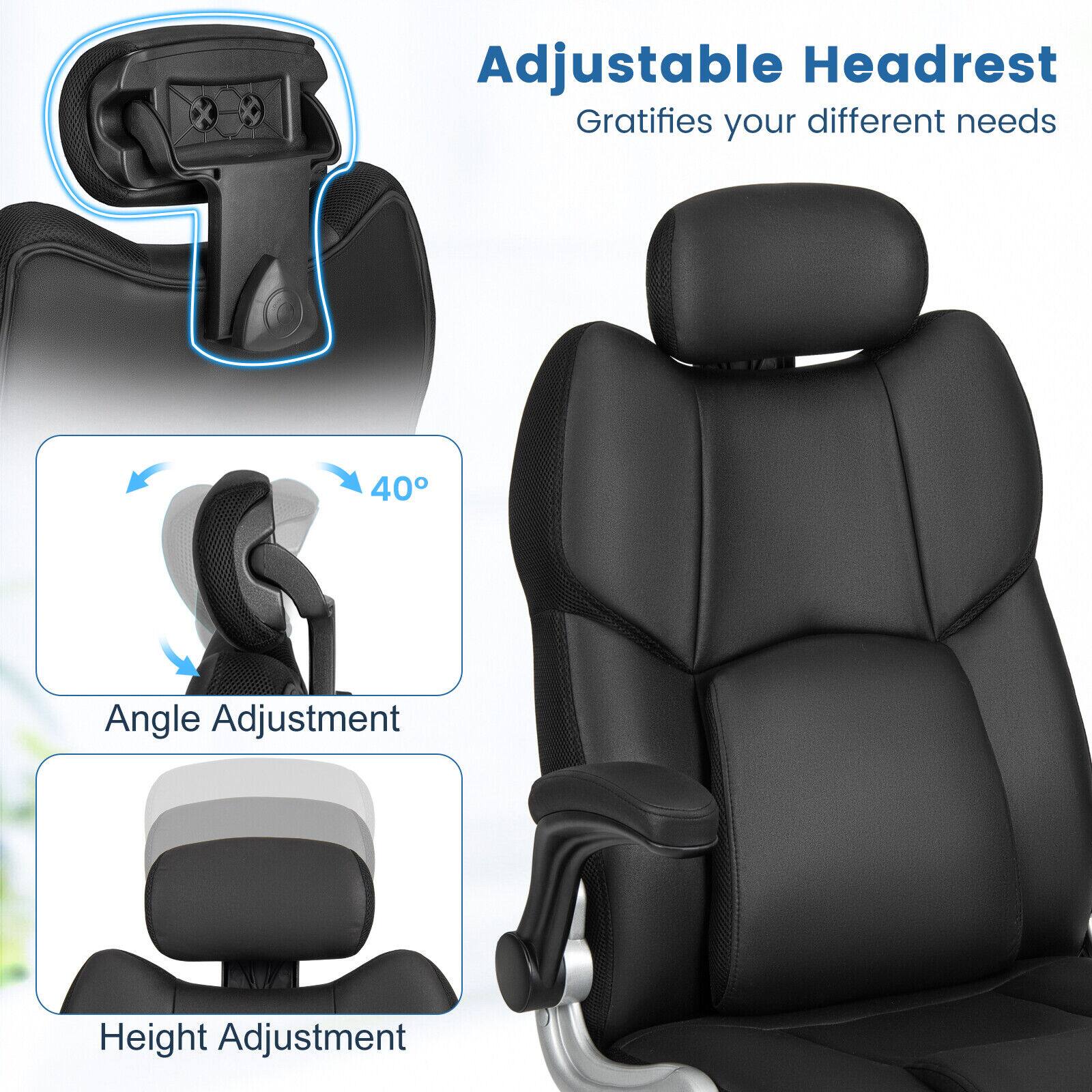 Adjustable Headrest Gratifies your different needs 40 Angle Adjustment Height Adjustment