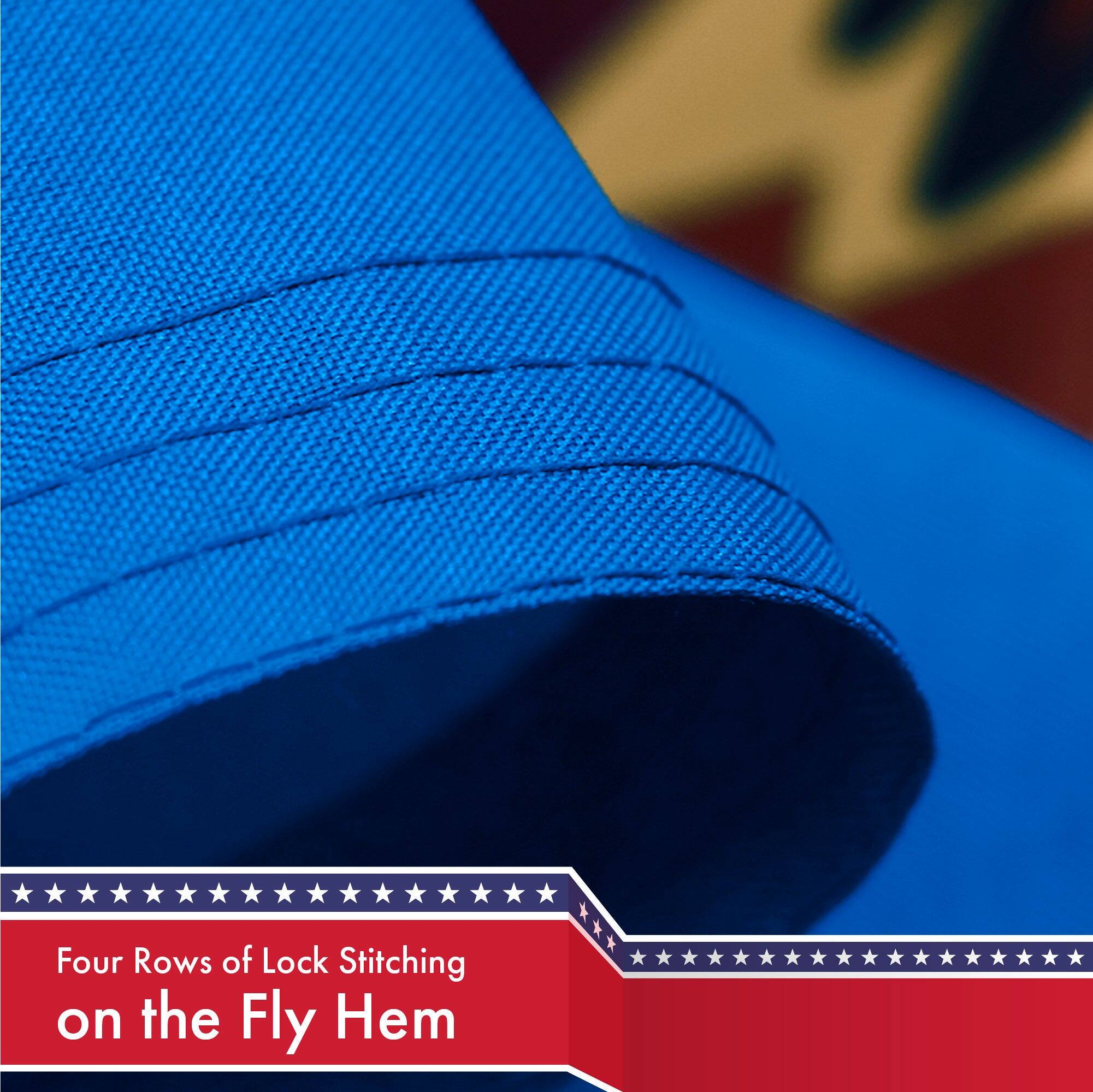 Four Rows of Lock Stitching on the Fly Hem