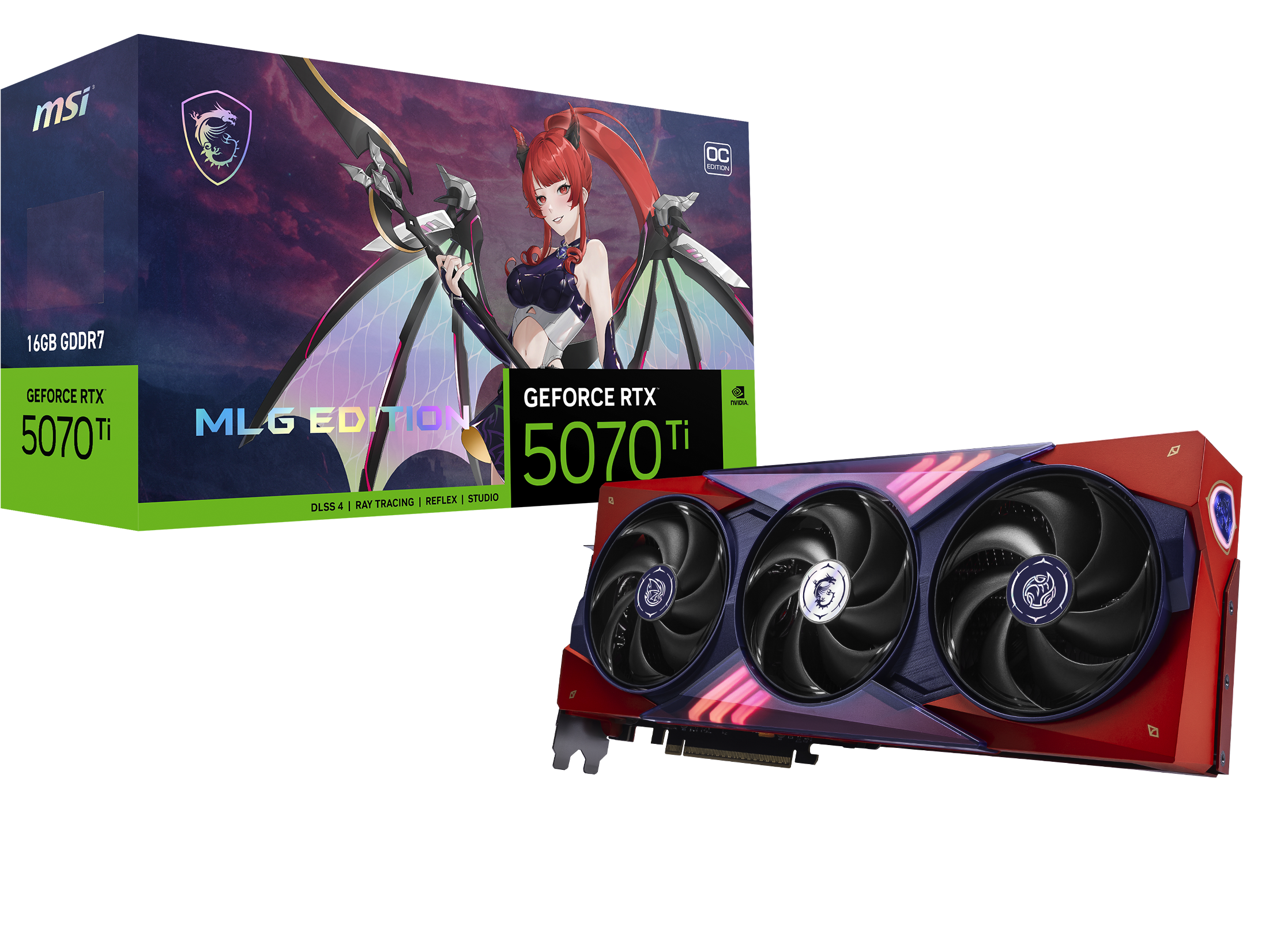 MSI NVIDIA GeForce RTX 5070 Ti 16G MLG EDITION OC 16GB GDDR7 PCI