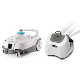 Intex - ZX100 Auto Pressure Side Pool Cleaner with Krystal Clear Saltwater System - White, Gray