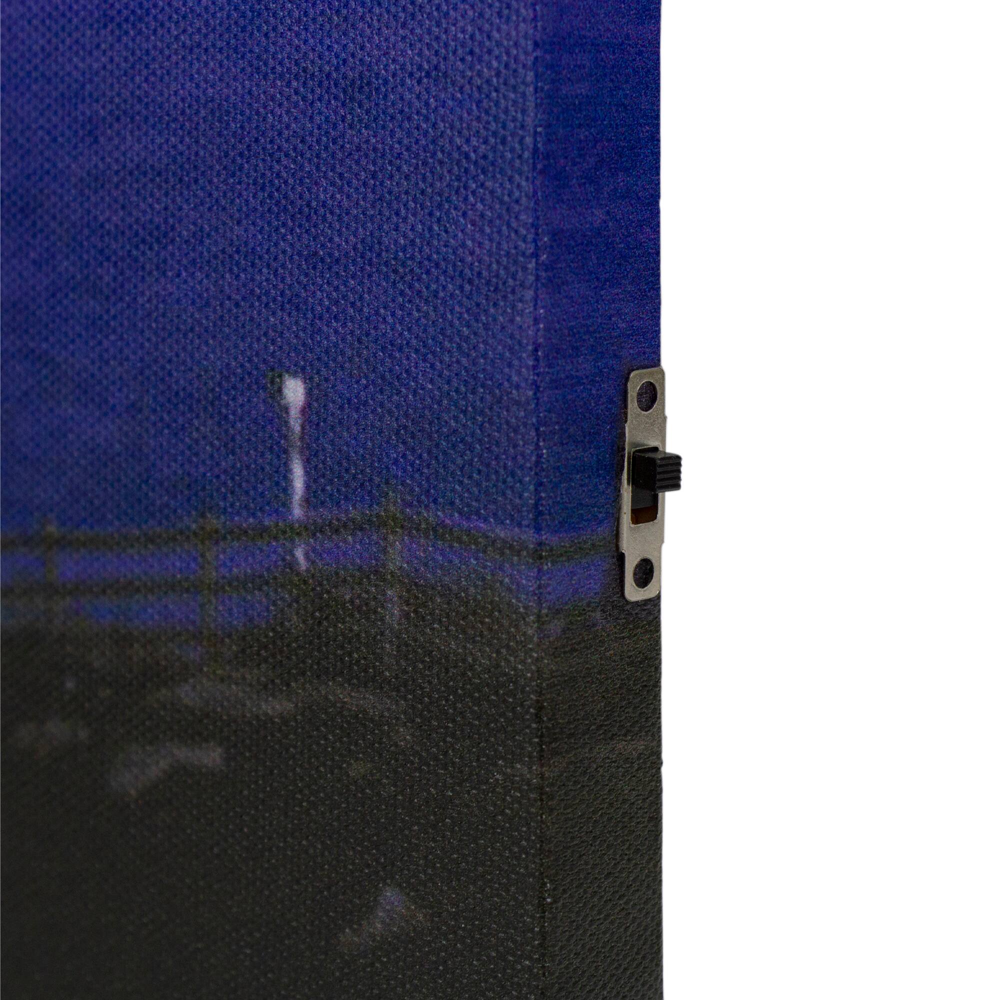 Alt View 5. Northlight - LED Lighted Dusk Lighthouse Seaside Scene Canvas Wall Art 15.75" x 23.75" - Blue.