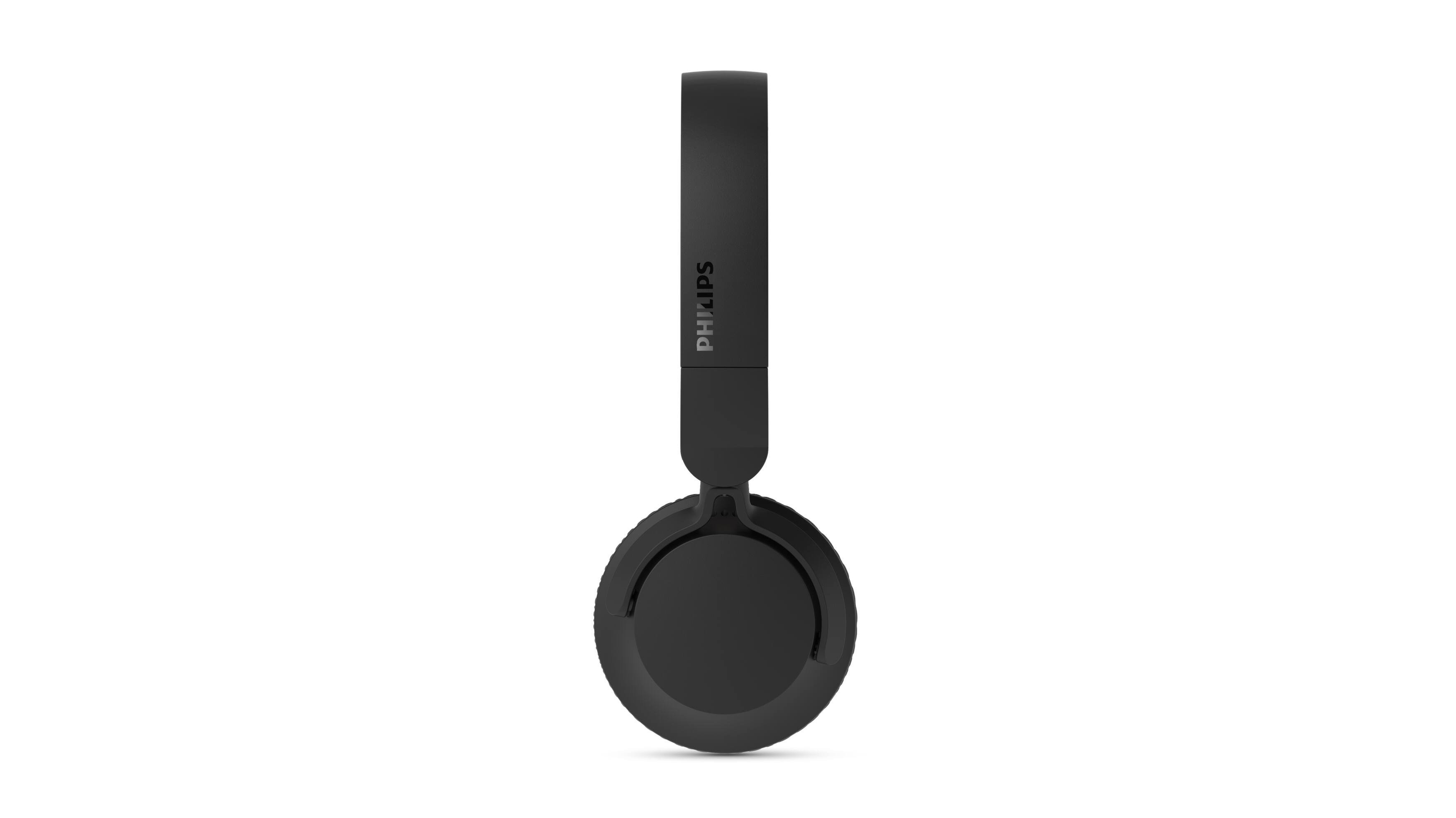Left. Philips - TAH4000 Wireless On-Ear Bluetooth Headphones, 70H Playtime, Dynamic Bass - Black.