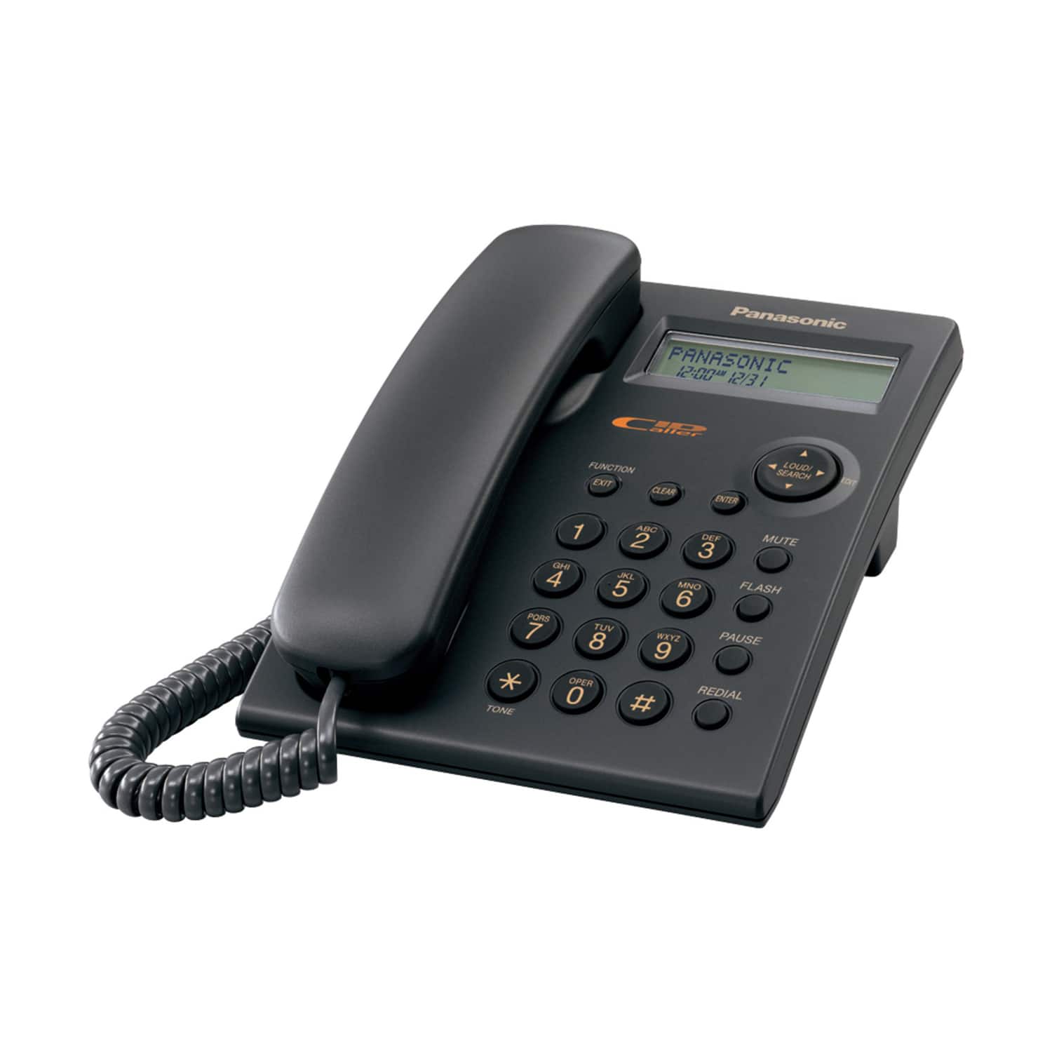 Panasonic - 1-Line Caller ID Integrated Telephone System - Black