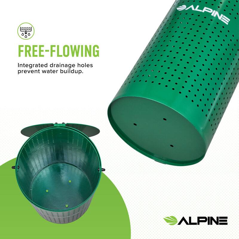 FREE-FLOWING, Integrated drainage holes prevent water buildup. ALPINE