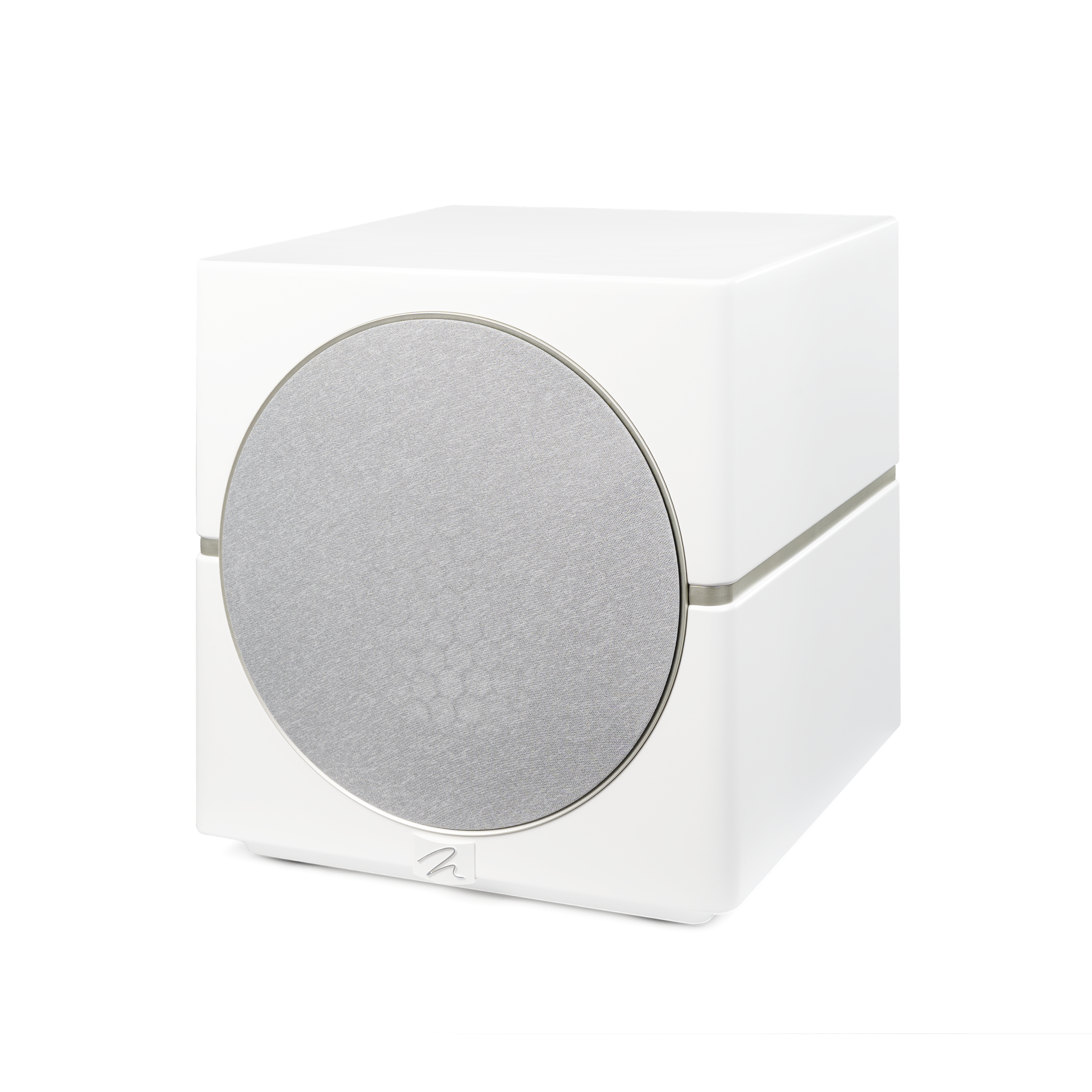 Front. MartinLogan - Dynamo 12, 12” Sealed, Powered Subwoofer, with Magnitude MT-1.6kW Amplifier, Sub Control App, and Wireless Built-In - Satin White.