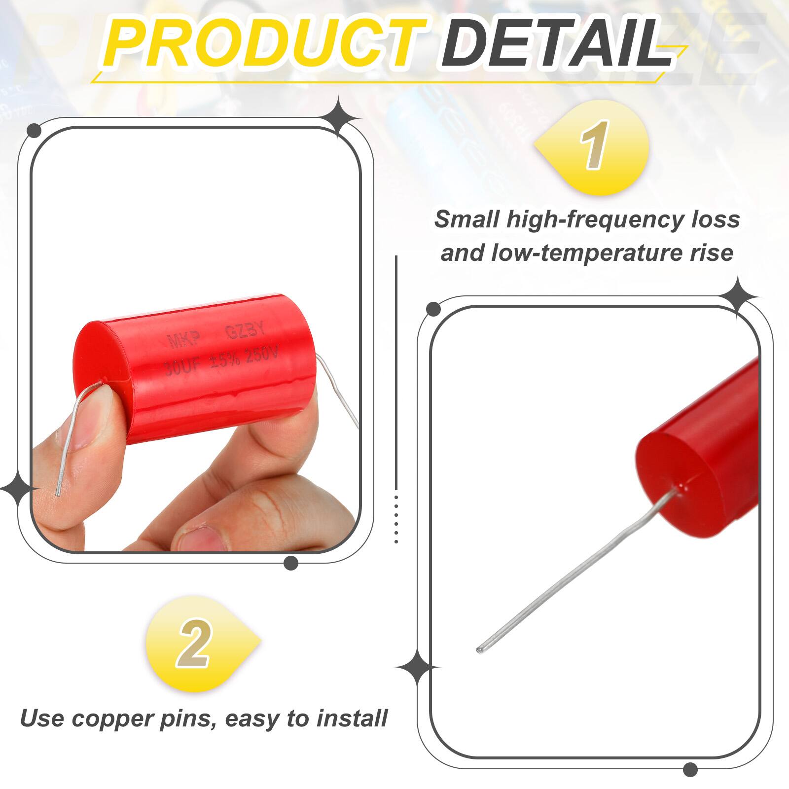 A PRODUCT DETAIL

1. Small high-frequency loss and low-temperature rise

2. Use copper pins, easy to install