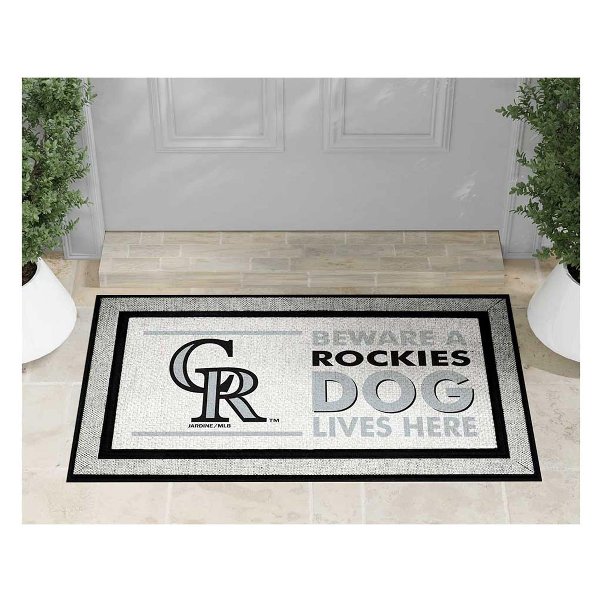 BEWARE A ROCKIES DOG LIVES HERE