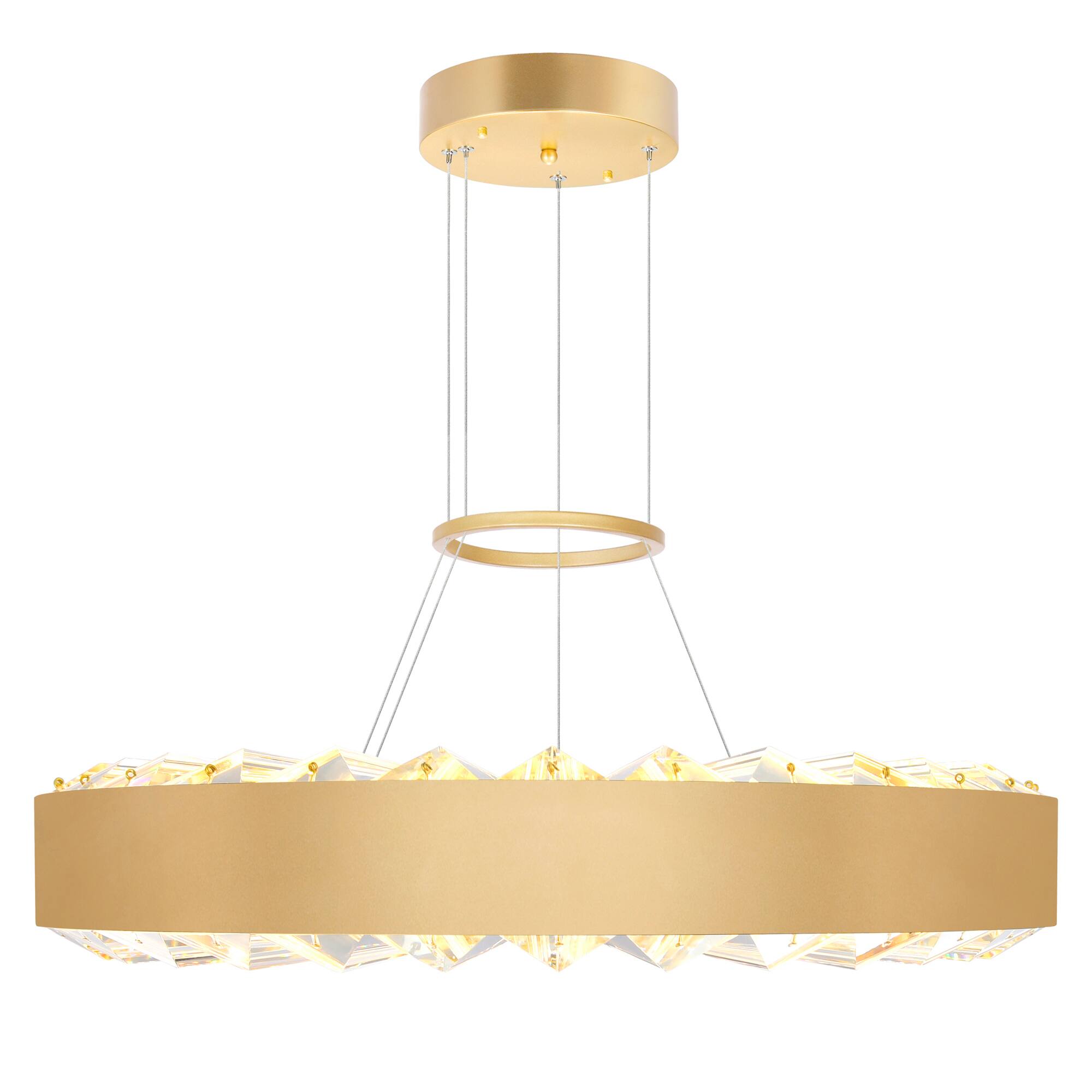 Left. CWI Lighting - Bjoux LED Chandelier With Sun Gold Finish - Sun Gold.
