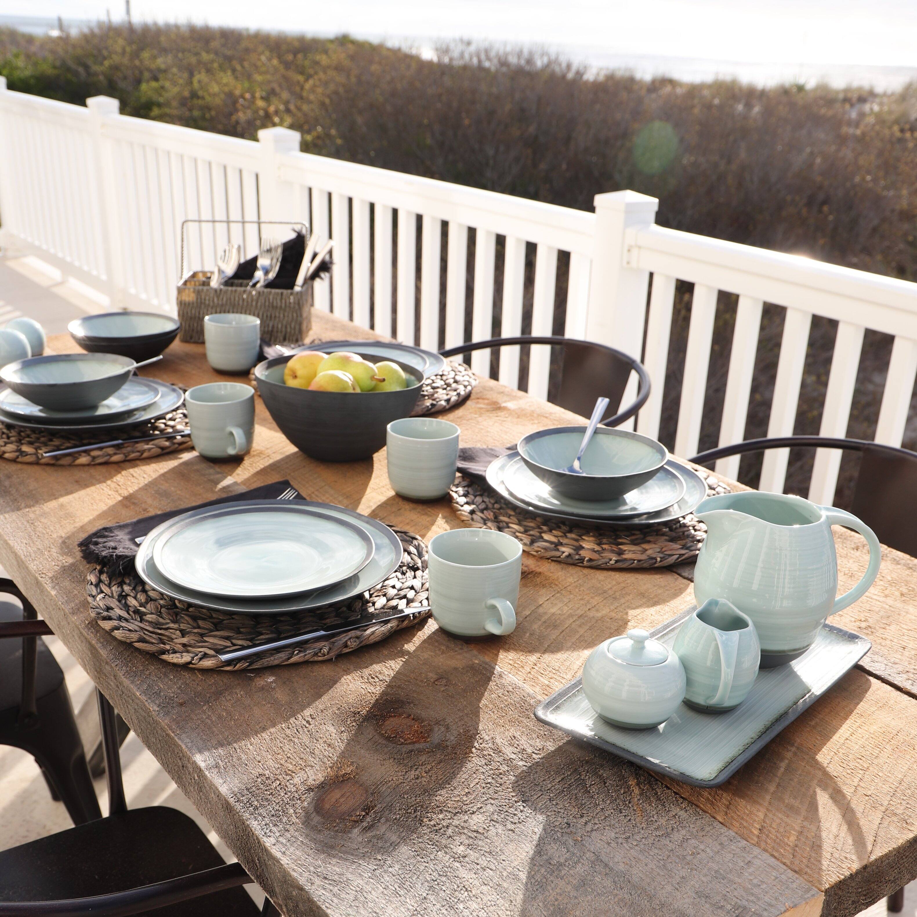 Back. Euro Ceramica Home - Diana Professional Grade Porcelain Pitcher - 54 oz - Tint.