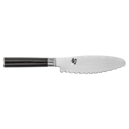 Front. Shun - Classic 6-Inch Ultimate Utility Knife - Black.
