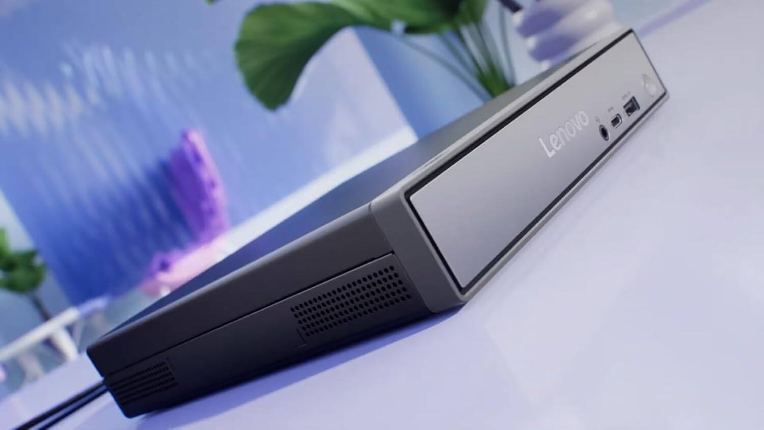 Alt View 3. Lenovo - ThinkCentre neo 50q Gen 5 Tiny Business Desktop - Intel Core i5 - 16GB RAM - 512GB SSD - Wi-Fi - International Version - Black.