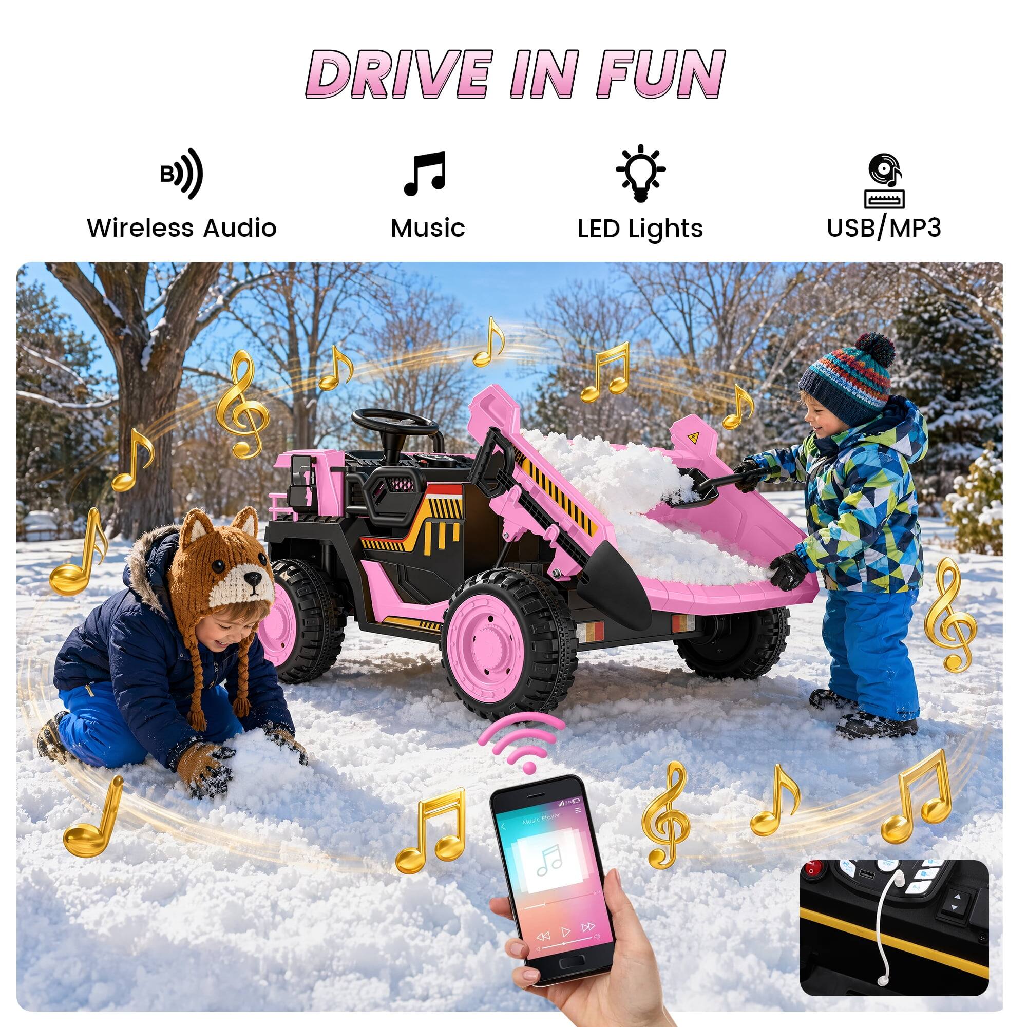 DRIVE IN FUN

Wireless Audio
Music
LED Lights
USB/MP3