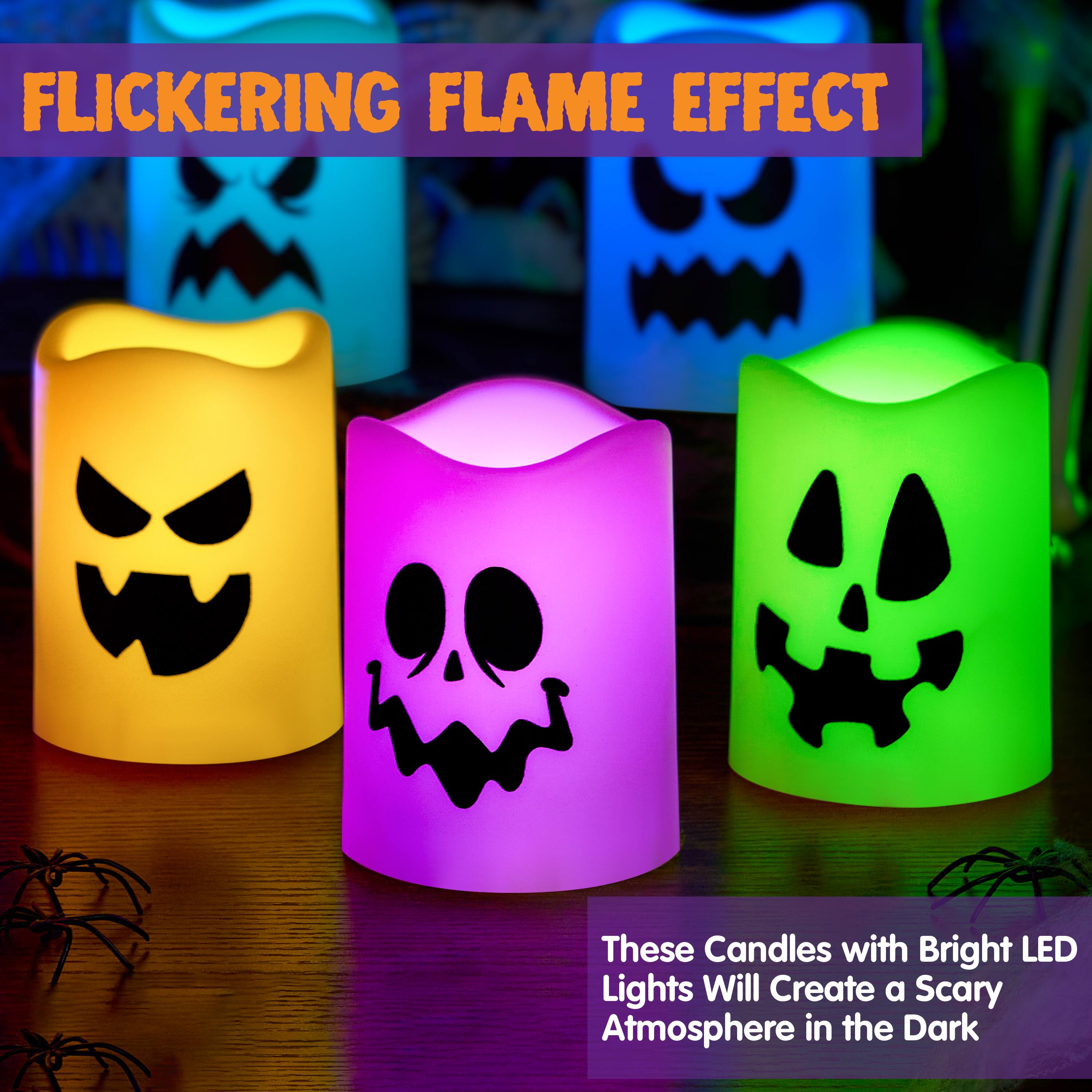 FLICKERING FLAME EFFECT

These Candles with Bright LED Lights Will Create a Scary Atmosphere in the Dark
