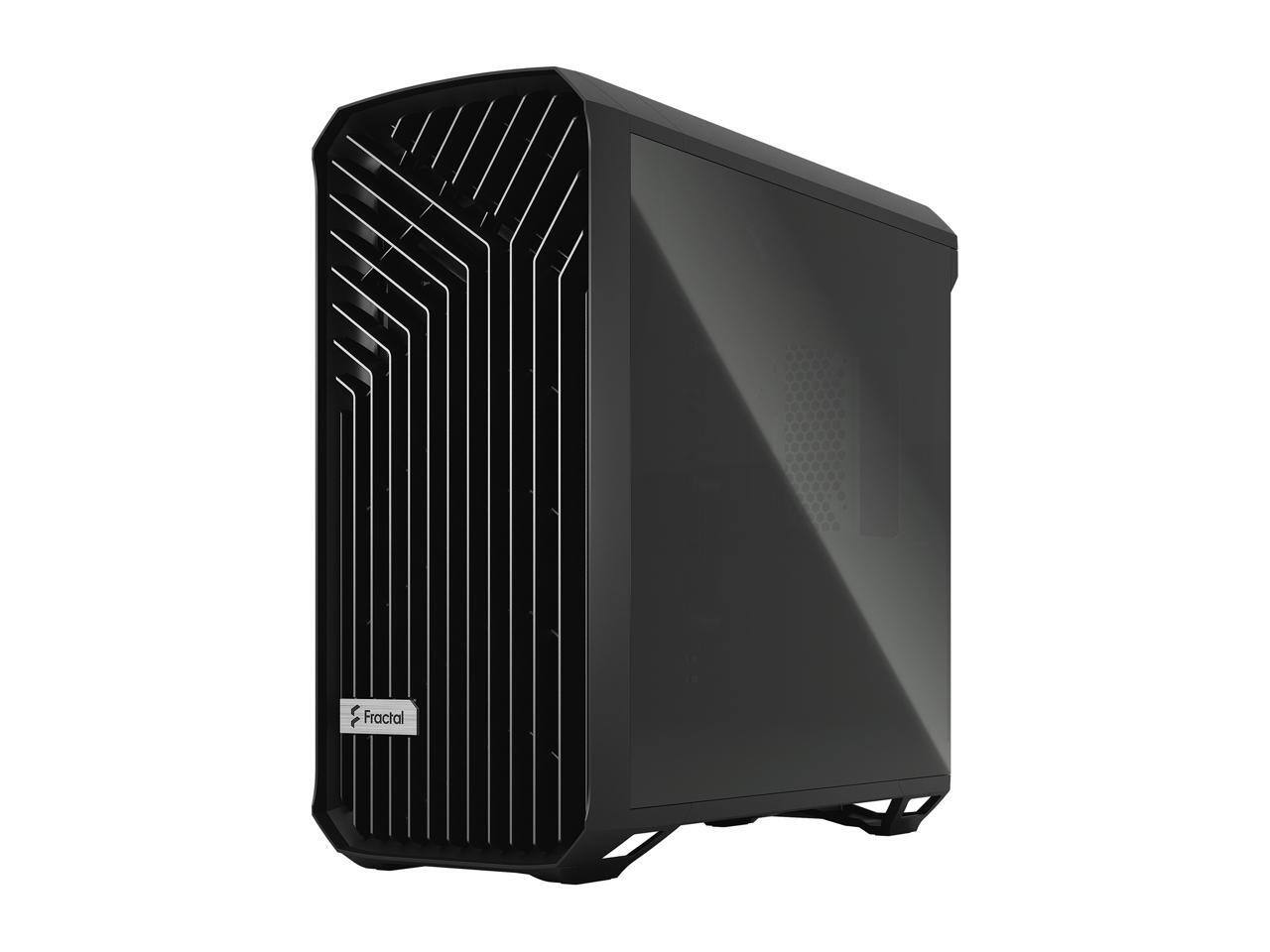 Alt View 5. Fractal Design - Fractal Design Torrent Black E-ATX Tempered Glass Window High-Airflow Mid Tower Computer Case - Black.