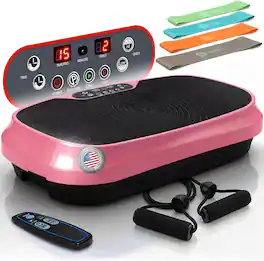 LifePro - Waver Mini Vibration Plate – Whole Body Exercise Machine for Weight Loss, Muscle Toning & Lymphatic Drainage - Pink
