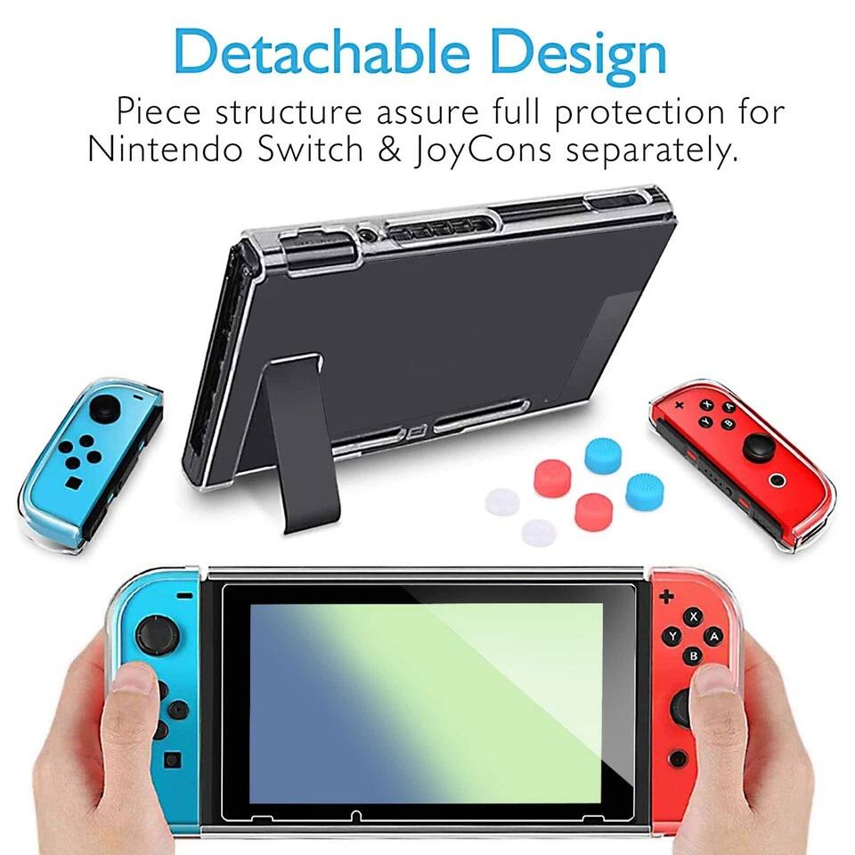 Detachable Design  
Piece structure assures full protection for Nintendo Switch & JoyCons separately.