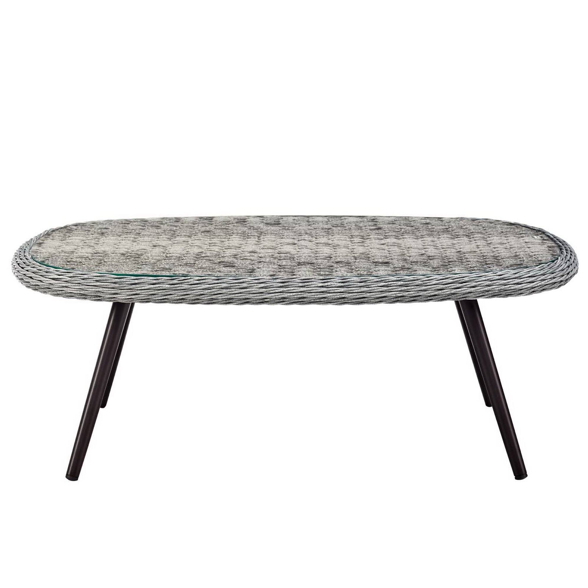 Alt View 1. Modway - Endeavor Outdoor Patio Wicker Rattan Coffee Table by Modway - Gray.