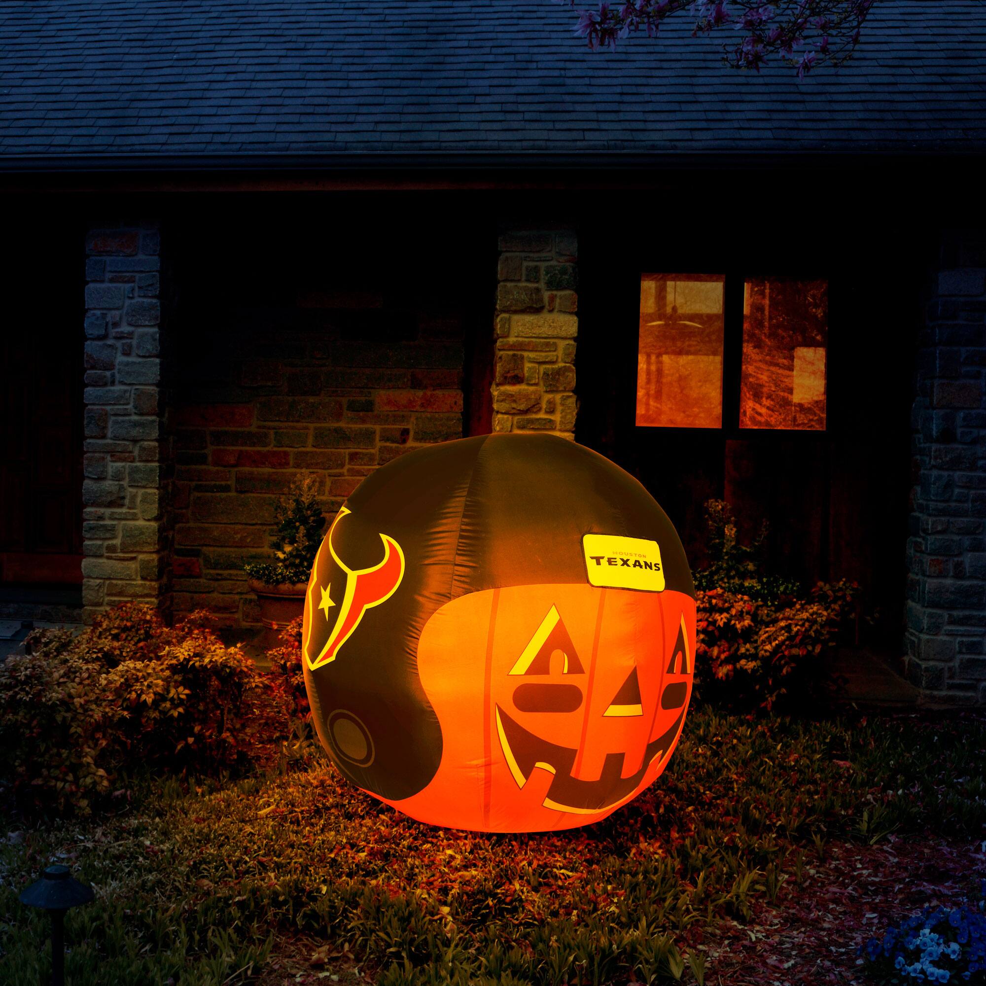 Alt View 2. Sporticulture - 4' Inflatable Jack-O'-Helmet - Multicolor.