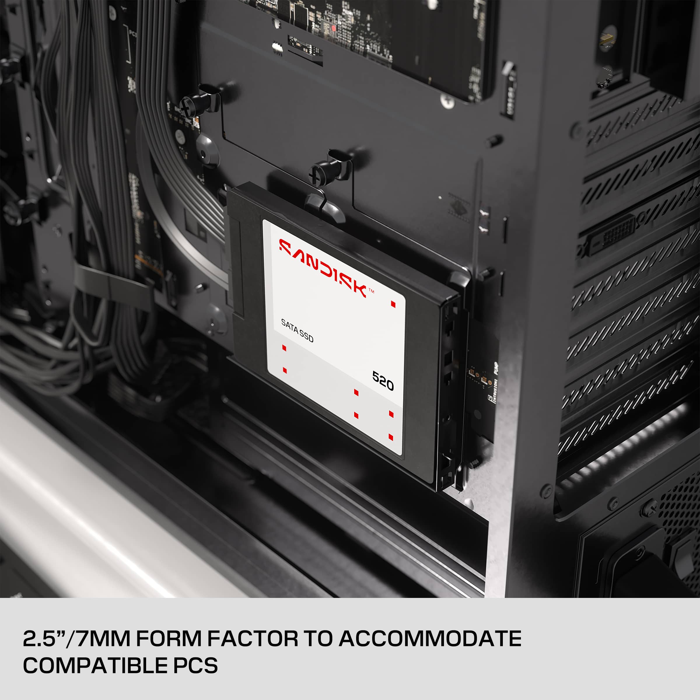 SANDISK 2TB 520 Internal SATA SSD, 2.5”/7mm, up to 560 MB/s read