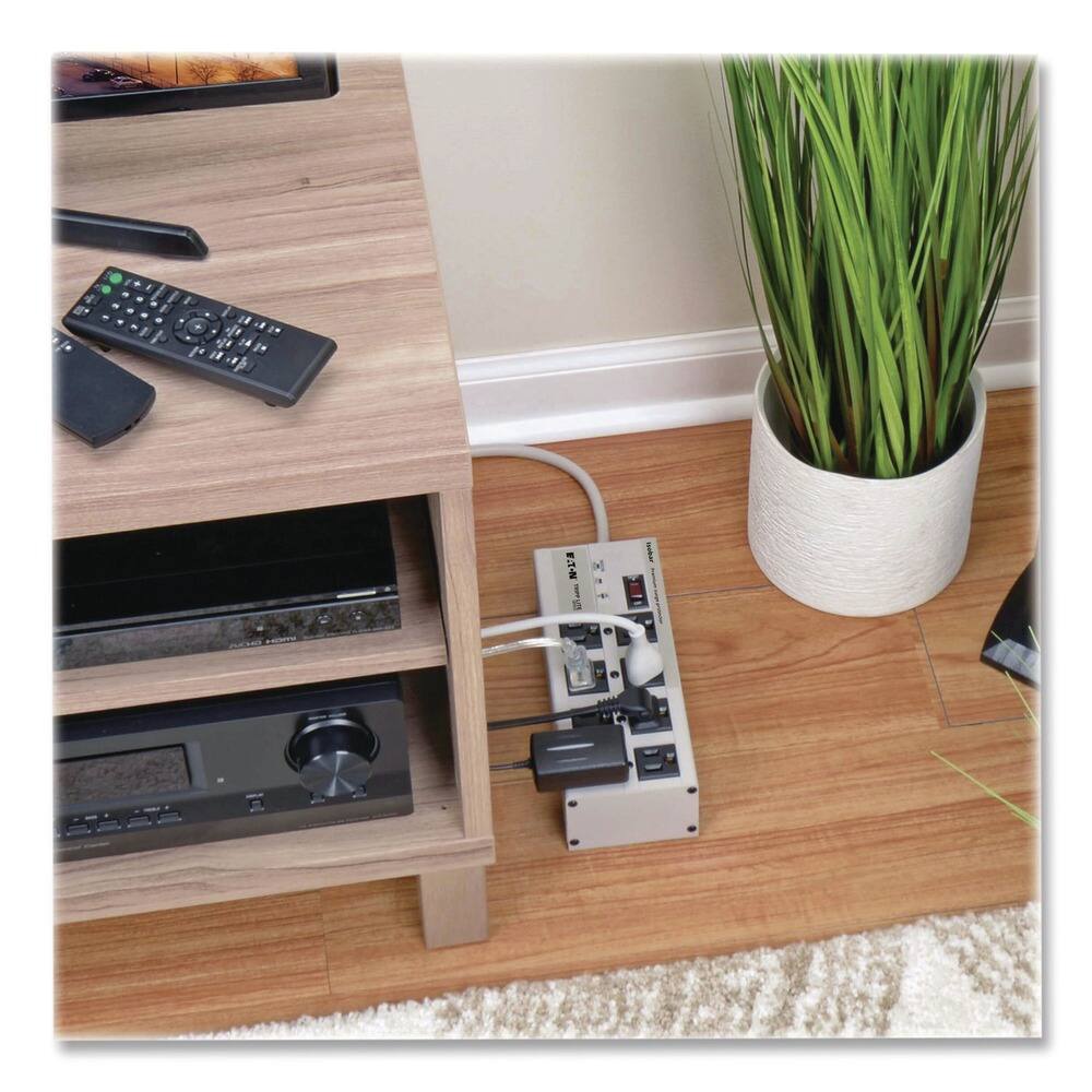 Alt View 1. Tripp Lite - Tripp Lite ISOBAR825ULTRA Isobar 3,840 Joules 25 ft. Cord 8 AC Outlets Surge Protector - Light Gray - Light Gray.