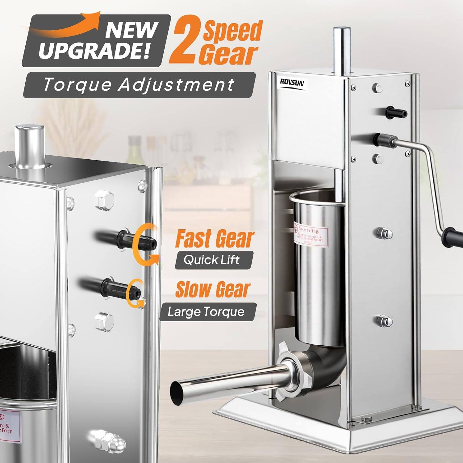 NEW Speed UPGRADE! 2 Gear Torque Adjustment ROVSUN

Fast Gear Quick Lift
Slow Gear Large Torque