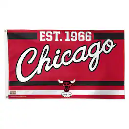 WinCraft - Chicago Bulls 3' x 5' Single-Sided Franchise Establishment Deluxe Flag - Multicolor