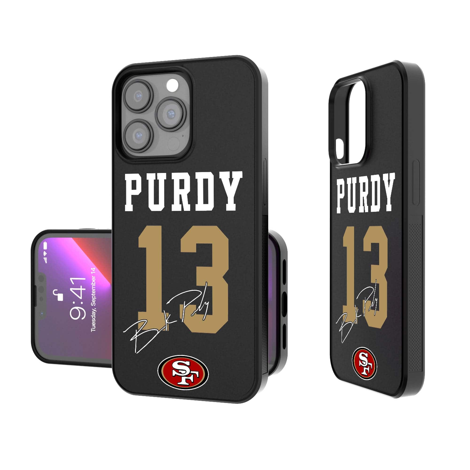 Keyscaper - Brock Purdy San Francisco 49ers iPhone Bump Case - 15 - Black