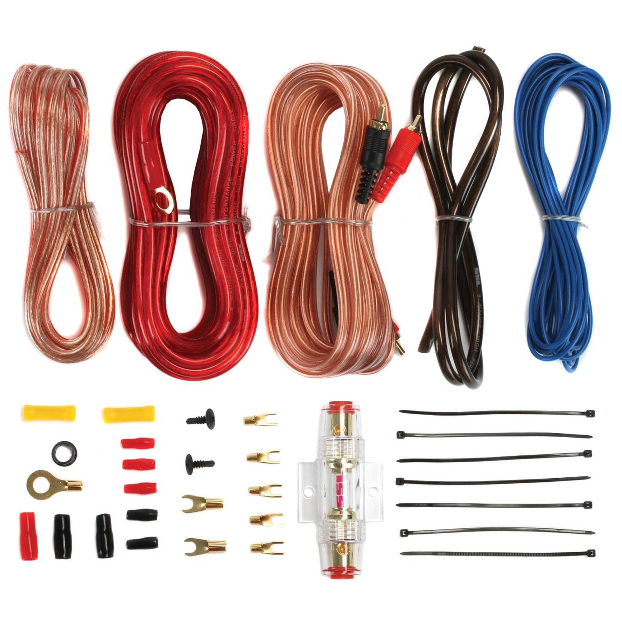 Alt View 10. Crunch - Crunch PX-1000.4 1000W Car Stereo Amp & Soundstorm AKS8 8 Gauge Amp Wiring Kit - Black.
