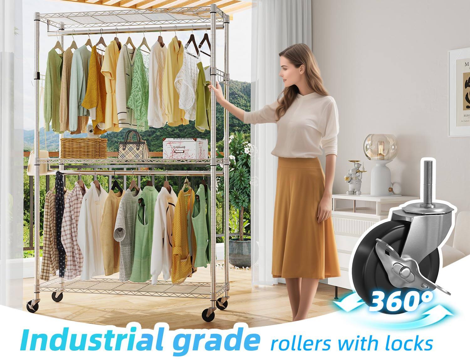 M SER 360 Industrial grade rollers with locks