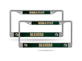 Rico Industries - Bemidji State Beavers Chrome Metal License Plate Frame - Set of 2 Frames - Multi
